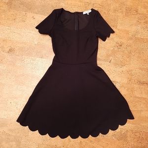 Black Scallop Dress